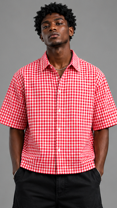 Retro Check Boxy Shirt