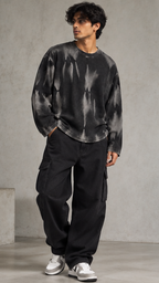 Shadow Wash Textured Oversized waffle Tee