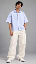 MONTIERS Classic Stripe Relaxed Shirt