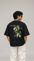 Montiers Botanic Back-Print Black Boxy Tee