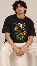 Monties Botanical Black Boxy Tee