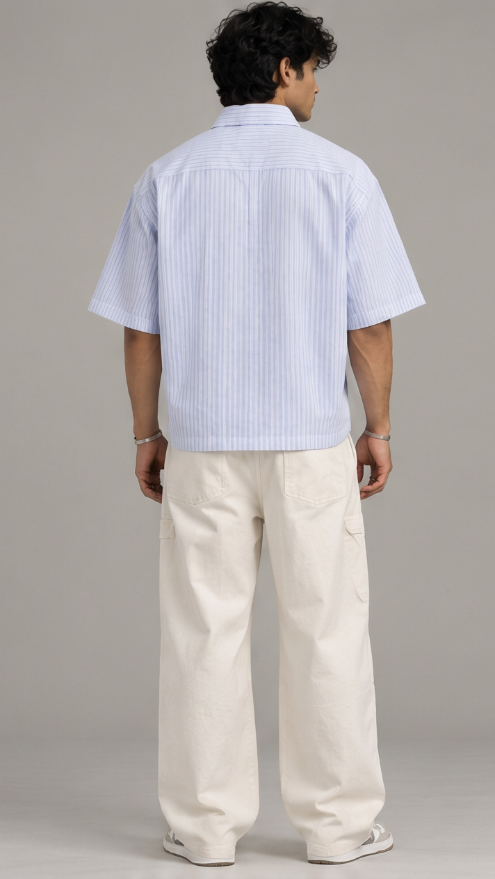 MONTIERS Classic Stripe Relaxed Shirt