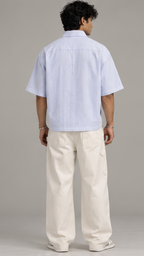 MONTIERS Classic Stripe Relaxed Shirt