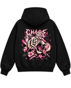 Black Boxy Dual Zipper Hoodie Back Design