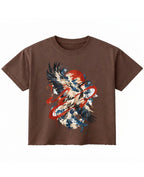Brown Boxy Fit T-shirt Front Design