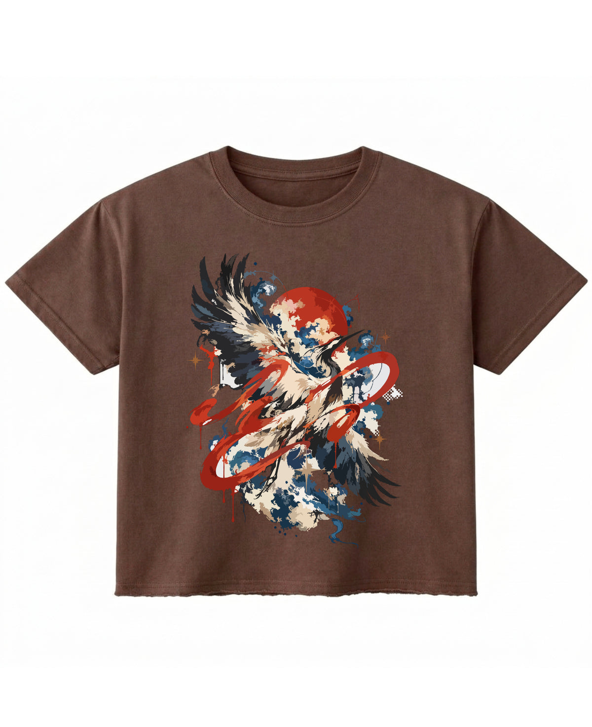 Brown Boxy Fit T-shirt Front Design